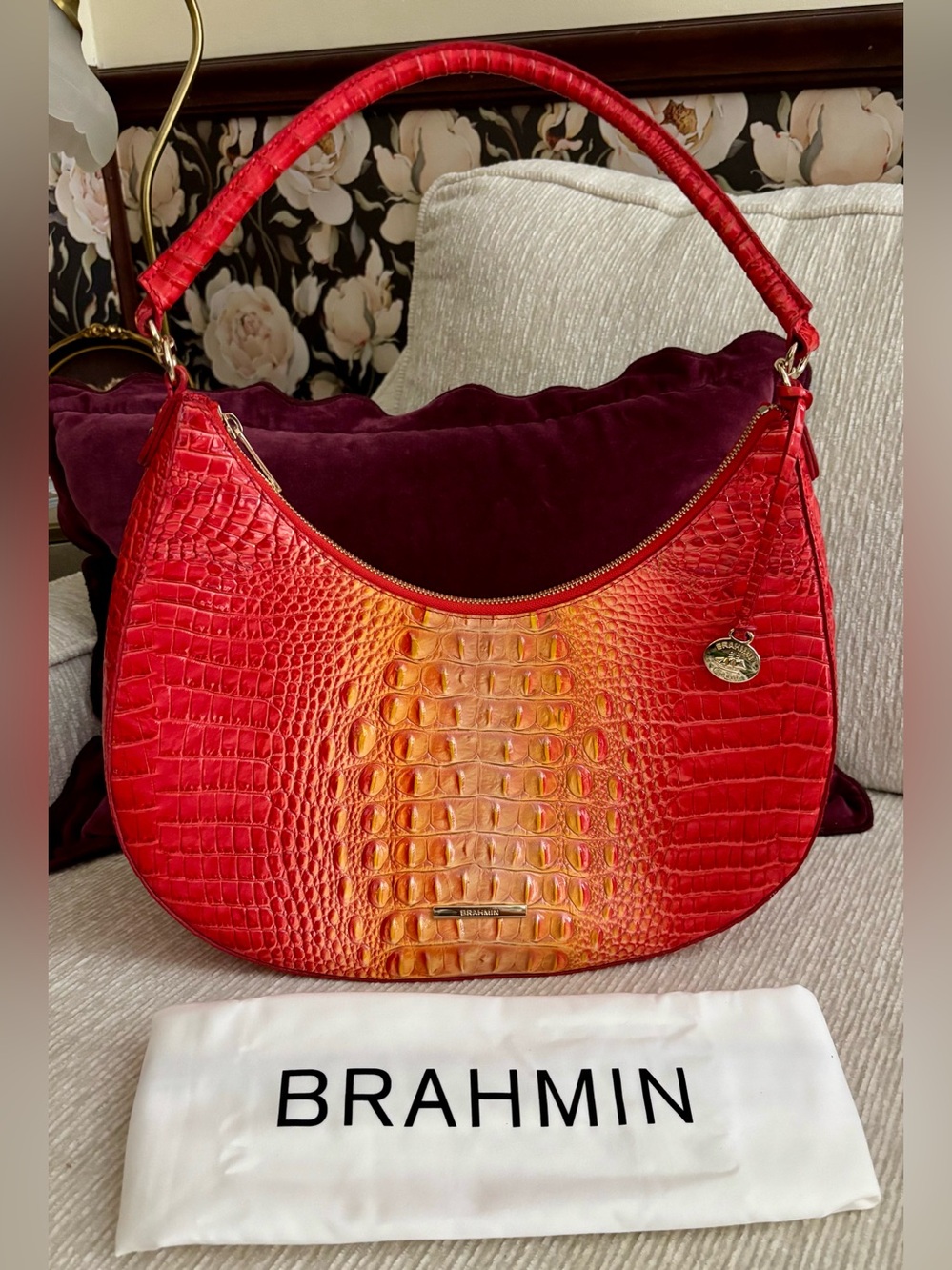 Brahmin Bekka Shoulder Bag Infusion Ombre Melbourne Leather Hobo